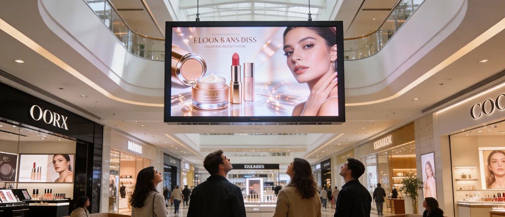 Hanging LCD advertising display