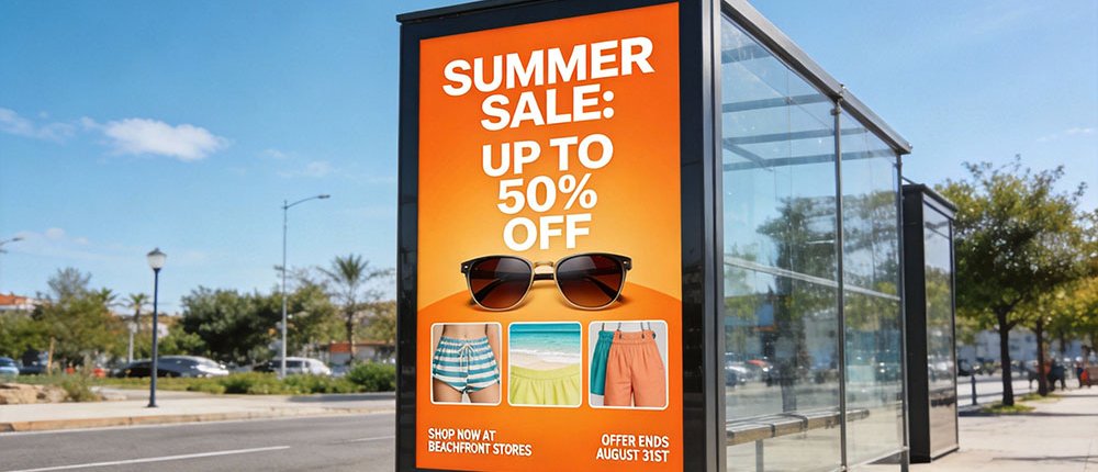 High-brightness outdoor LCD display for posters